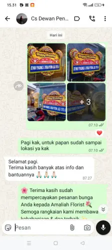 Testimonial Papan Bunga Pernikahan kaduronyok