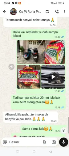 Testimonial Papan Bunga kaduronyok